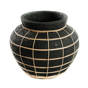 The Belly Vase - Zwart Naturel - L