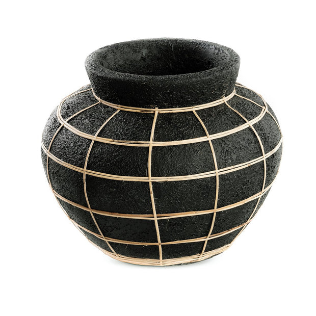 The Belly Vase - Zwart Naturel - M