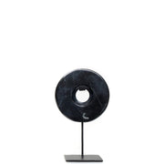 The Marble Disc on Stand - Zwart - S