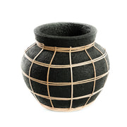 The Belly Vase - Zwart Naturel - S